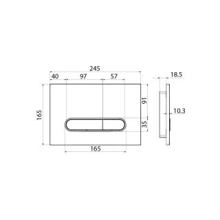 Клавиша смыва IDDIS Unifix хром UNI31CHi77